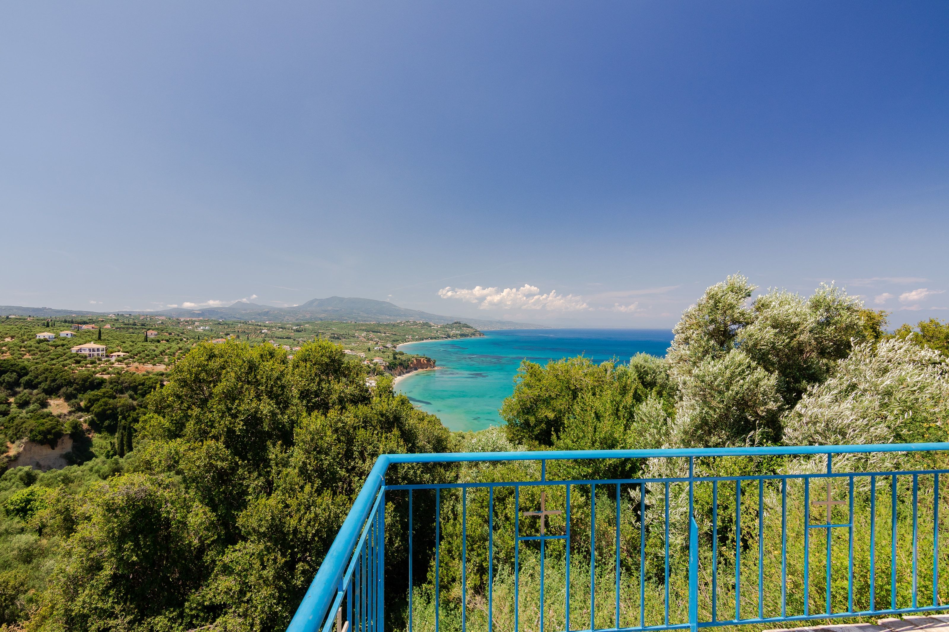 The coast below the house, seen from the chapel terrace